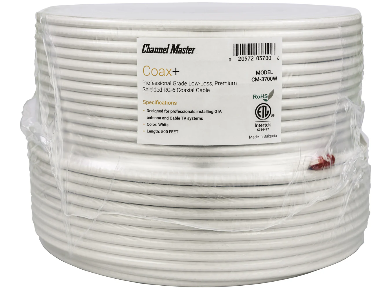 Coax+ 500' White Coaxial Cable (Professional-Grade) - Image 3